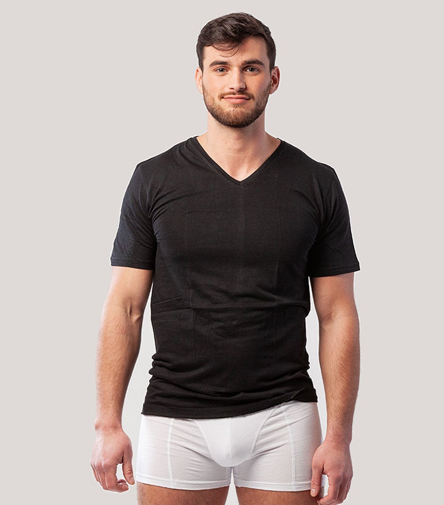 Bambus t-shirt med V-hals