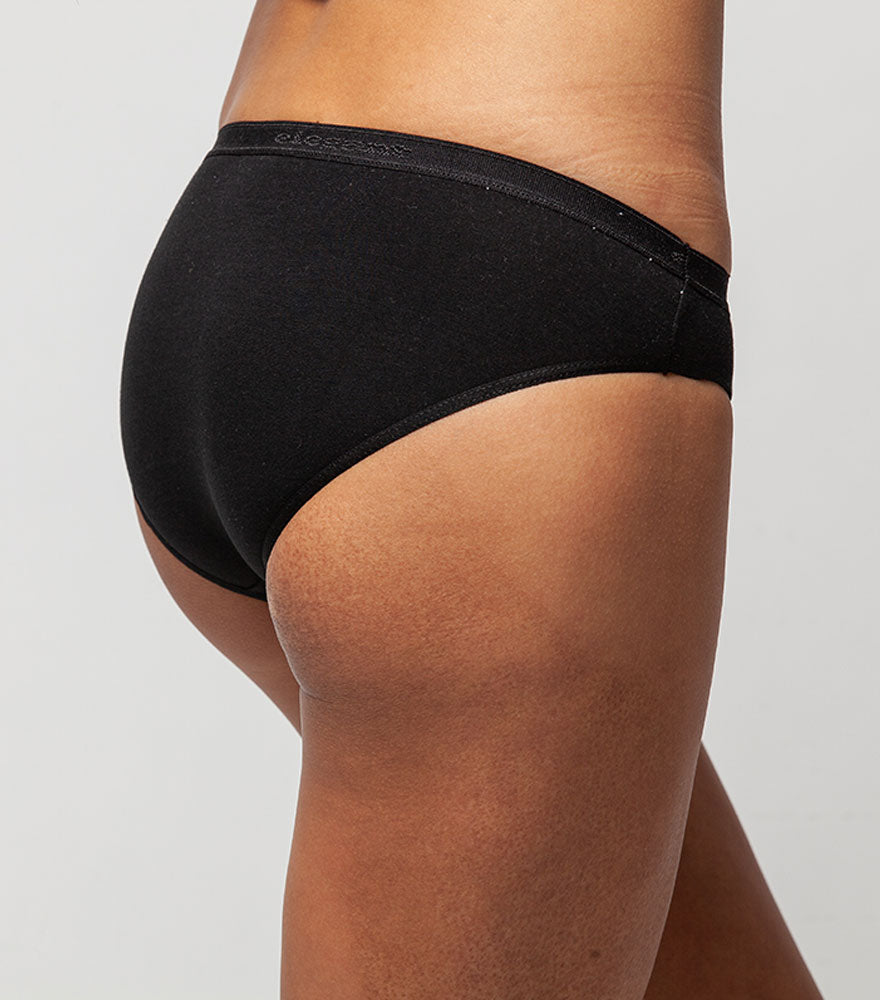 Sorte Midi trusser i bambus - 4 par